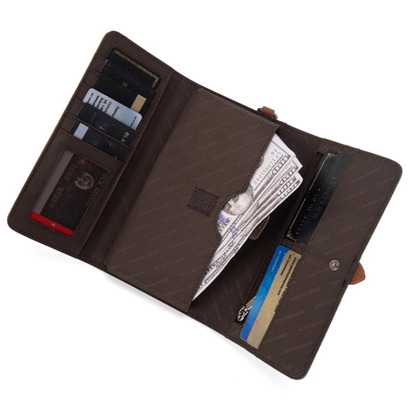 Montana West Fringe Buckle Collection Backpack Wallet Set- Coffee